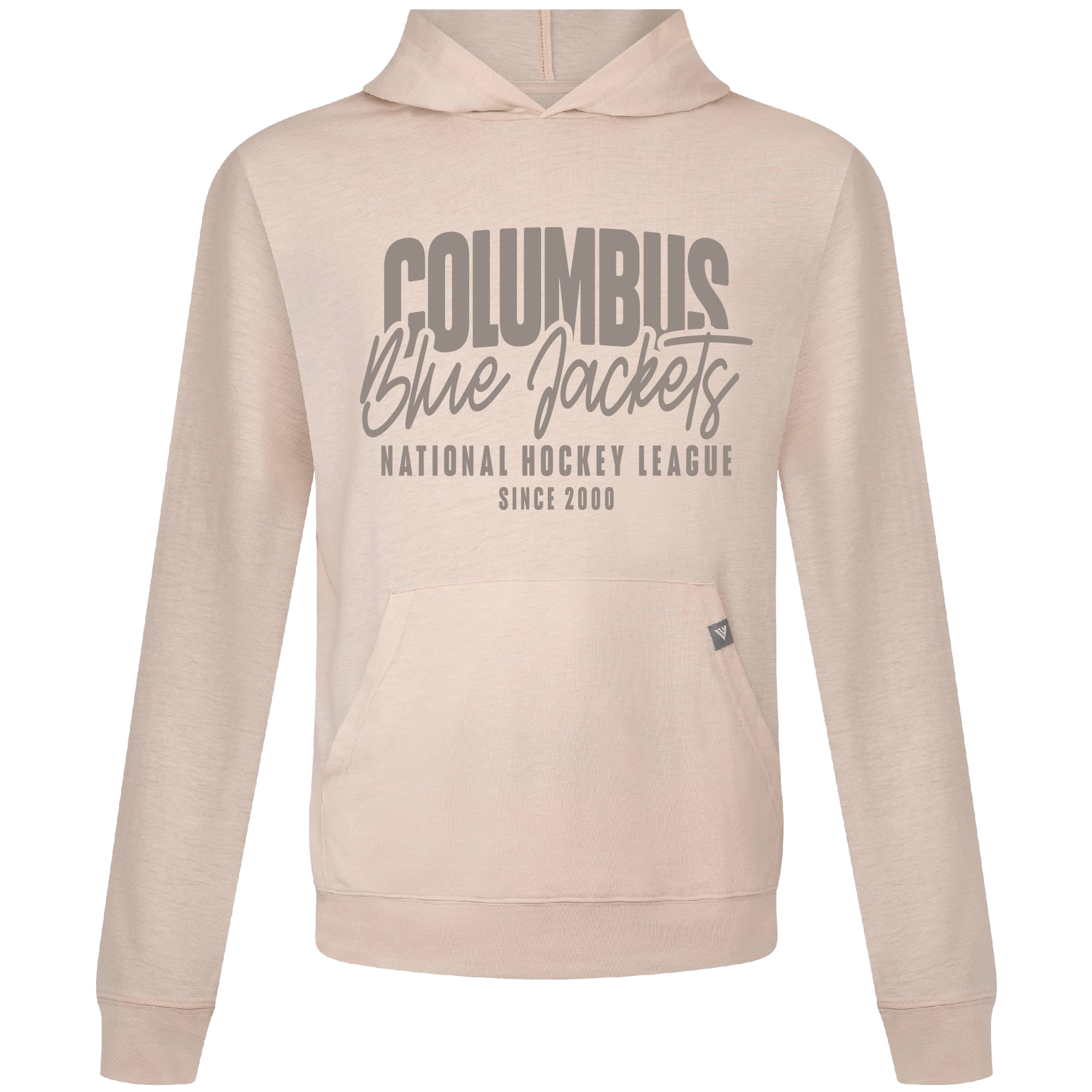 Men's Levelwear Khaki Columbus Blue Jackets Relay Response Pullover Hoodie