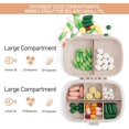 thumbnail image 2 of 1 caja organizadora de pastillas, bonita caja para medicamentos, contenedor de medicamentos semanal y mensual, dispensador de medicamentos pequeño portátil para tomar 3 veces al día, recorda, 2 of 5