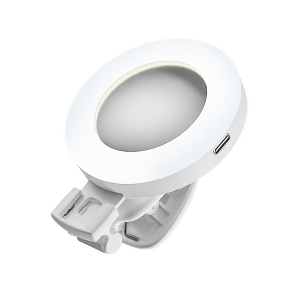 Video Conference Lighting Rings Light Clip on Laptop Monitor with 3 Dimmable Color & 9 Brightness Level Live Streaming