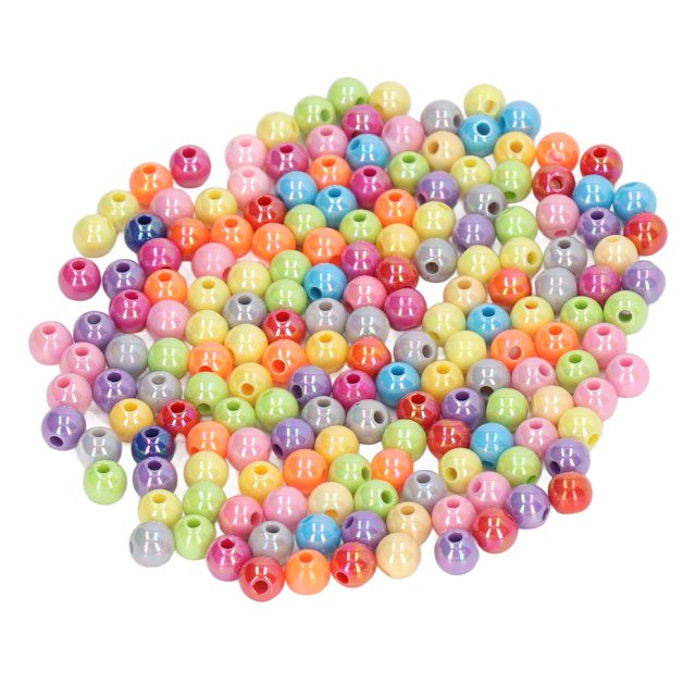 Abalorios Pastel, Adornos Multicolor Regalos 300 Piezas 8mm Abalorios Acrílicos Redondos Para Fabricación De Joyas