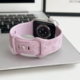 thumbnail image 3 of 3 Pack Floral Engraved Silicone Bands Compatible with Apple Watch Band 38mm 40mm 41mm Women, Soft Sport Wildflower Strap for iWatch Ultra Series 9 8 SE 7 6 5 4 3 2 1,Purple, 3 of 6