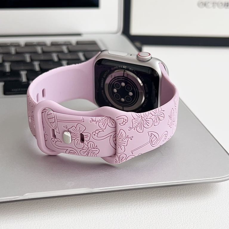 NEW 3 pack Engraved Apple Watch Bands 3 Pack Snowflake Engraved Bands Compatible with Apple Watch  main image 2