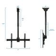 MountIt! TV Ceiling Mount Bracket, Adjustable Height, Full Motion
