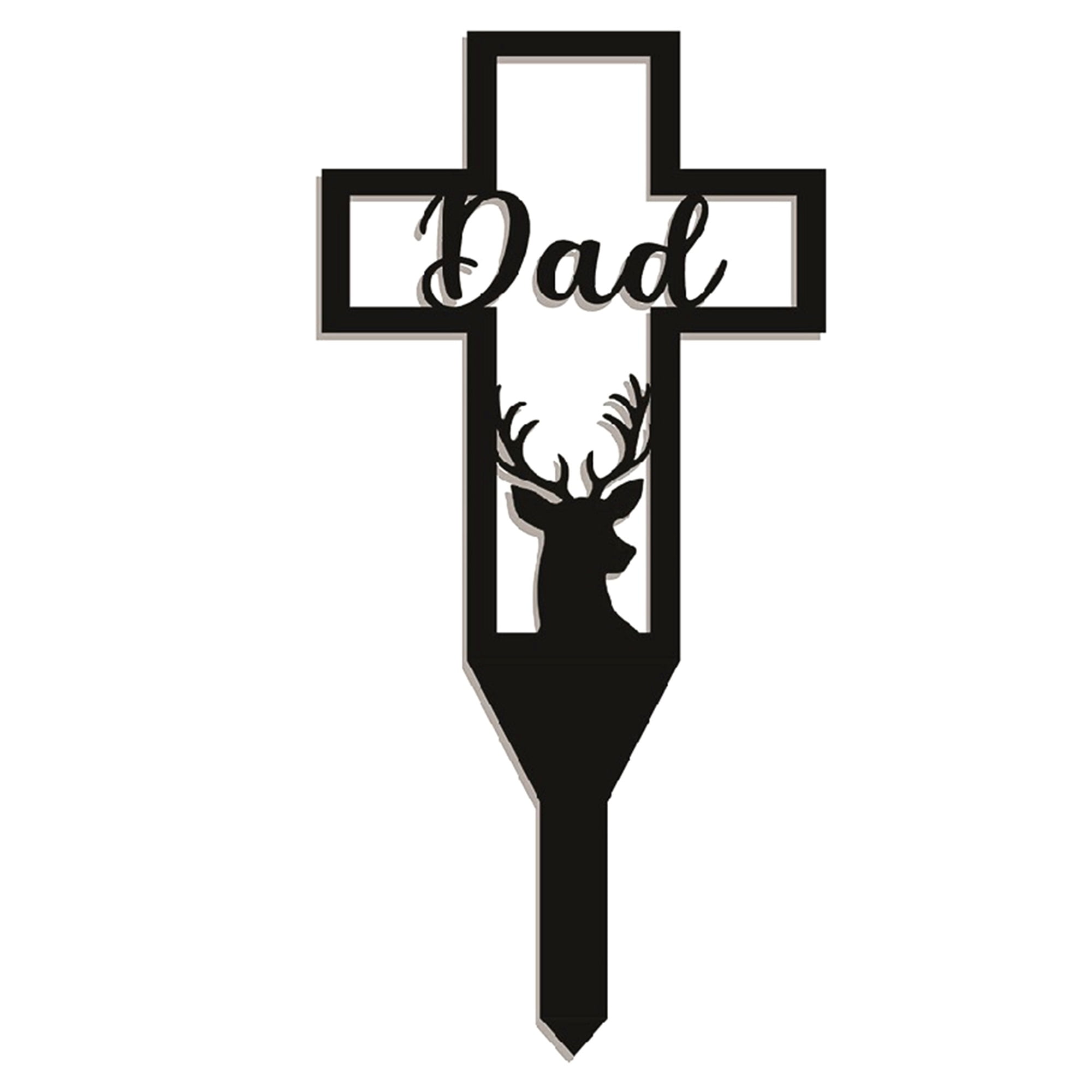 RSRZRCJ Mom Memorial Grave Markers Dad Heart Memorial Plaque Stake