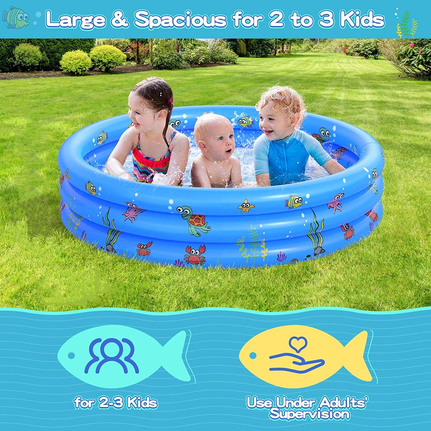 childchildren Inflatable Kiddie Pool for Kids Toddlers,Round Lebanon | Ubuy