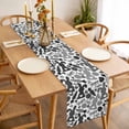 thumbnail image 3 of Table Runner 72 Inches Long for Kitchen Dining, Happy Easter Dresser Scarf Farmhouse, Dining Table Decorations for Wedding/Parties, Rabbits Eggs Carrots Black Gray Plaid 13 x 72 In, 3 of 8