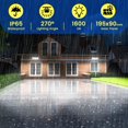thumbnail image 2 of Luz Solar Exterior AIXPI con 240 LED y Batería de 3000 mAh IP65, 2 of 7