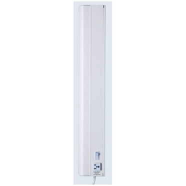 YuraZH G9124P-T8-WH-I 24" Fluorescent Under Cabinet Light Bar With Outlet