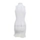 thumbnail image 5 of Txlixc Vestido de Mujer, Color Sólido Patchwork Malla Volante Transparente Sin Mangas Cuello Alto Mini Vestido Ajustado Txlixc Moda, 5 of 9