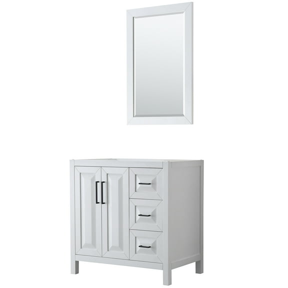 Wyndham Collection Wcv252536scxsxxm24 Daria 35" Single Free Standing Vanity Cabinet -