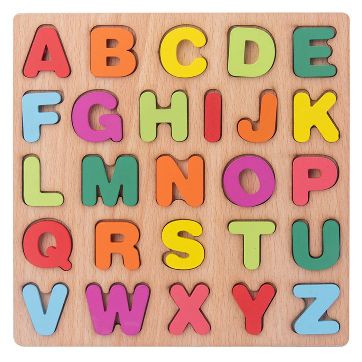 Alphabet Puzzles 3d Wood Alphabet Number Shape Puzzle Set Abc