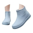 thumbnail image 3 of XIMIN Women's Lightweight Rain Boots Wide Calf Mid Waterproof Rainboots Solid Color Rain Boots Outdoor Non-Slip Boots Short Ankle Boots Garden Boots, 3 of 8