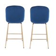 thumbnail image 5 of Lot de 2 tabourets Lotus bleus pour salle à manger, 5 of 5