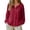 Tops-Red, variant on Women Lapel Collar Short Sleeve Women's Linen Button Shirt Raglan Long Sleeve Crew Neck Blouses Loose Upf Sun Protection Outdoor Athletic Tops L