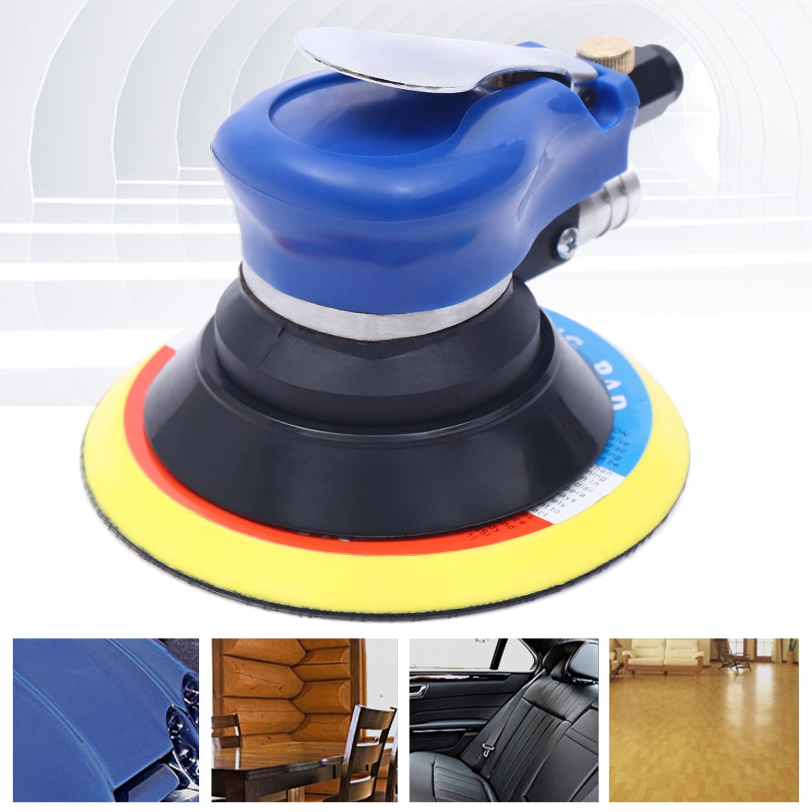 6'' Palm Air Sander Random Orbital Auto Body orbit DA Sander Tools 10000 RPM for Rust Removal