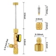 thumbnail image 2 of Herramienta para extraer núcleos de válvulas HVAC, extractor de núcleos de válvulas con núcleos de válvulas, tuercas y adaptadores R410 R32, para R410 R32 R22 R12, 2 of 5