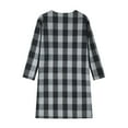 thumbnail image 6 of IROINNID Women's Woolen Coat Long Sleeve Stripes Outwear, Comfy Plaid Vintage Lapel Wool Coat, 6 of 8