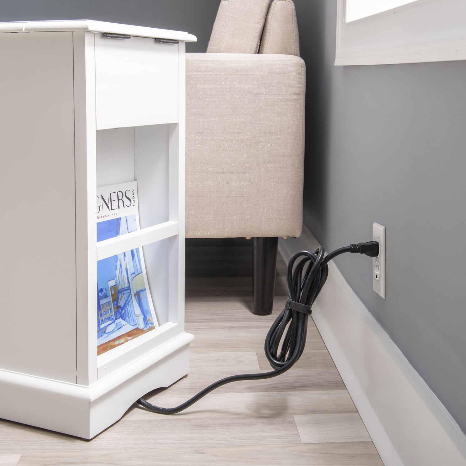 Ortiz Accent Table, White