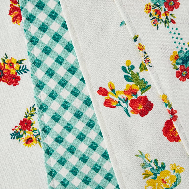 SET/2 Kitchen Towels 100%Cotton w/Coord. HARVEST Colors designs/ 1