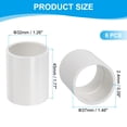 thumbnail image 2 of Uxcell 6 Pack 1.26 pulgadas Adaptador de acoplamiento de tubo de cloruro de polivinilo blanco para uso en interiores y exteriores, 2 of 6