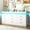 White, variant on ChVans White Dresser with LED Light and Charging Station, Modern Wood Dresser with Wide Drawers and Metal Handles, 9 drawer dresser for Bedroom, Living Room, Entryway, Hallway