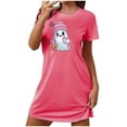 thumbnail image 2 of Women’s Ghost Print Halloween Nightgown – Cute Plus-Size Sleepshirt for Festive Lounging (2025 Spooky Essential), 2 of 3