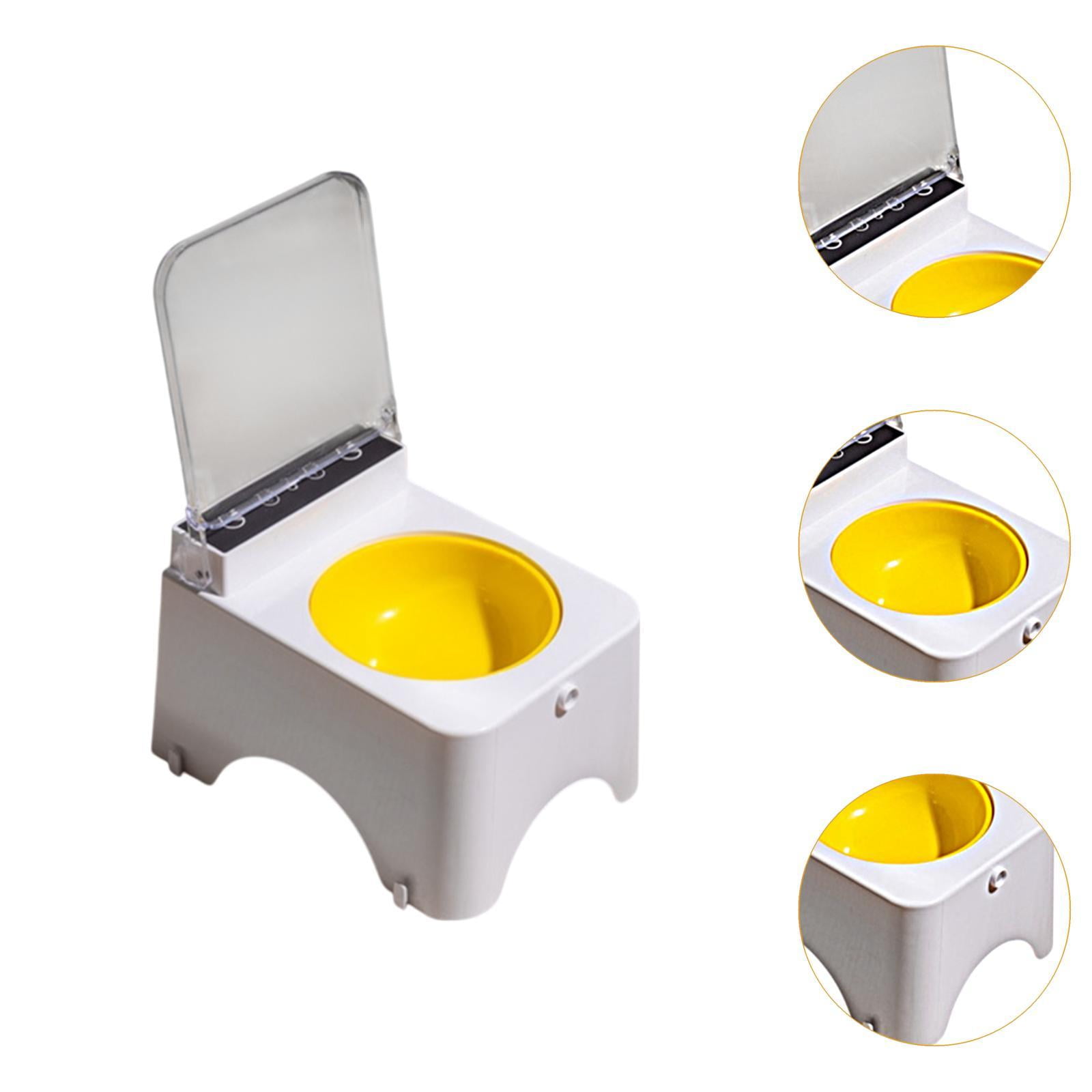 oshhni Cat Bowl with Raised Stand for Cats Dogs Neck Protection Cat Dog Food Feeder PP Bowl
