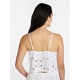 thumbnail image 3 of Time and Tru Women's and Women's Plus Cotton Crochet Coverup Tank Top, Sizes XS-3X, 3 of 5