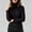 Black, variant on Lolmot Turtleneck Sweaters for Women Trendy Ribbed Knitted Long Sleeve Shirts Stretchy Slim Basic Tees Lightweight Undershirts
