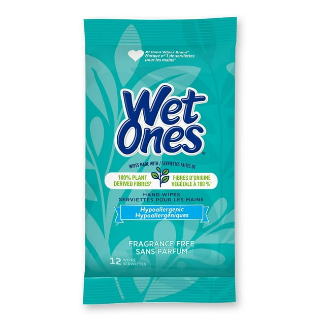 Wet Ones Plant Based Hand Wipes, 12 Wipes