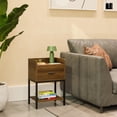 thumbnail image 5 of Buro Mesa Lateral de Noche Mubson Adula Madera Natural Estructura Metálica Color Negro 40x30 cm 60 cm, 5 of 5