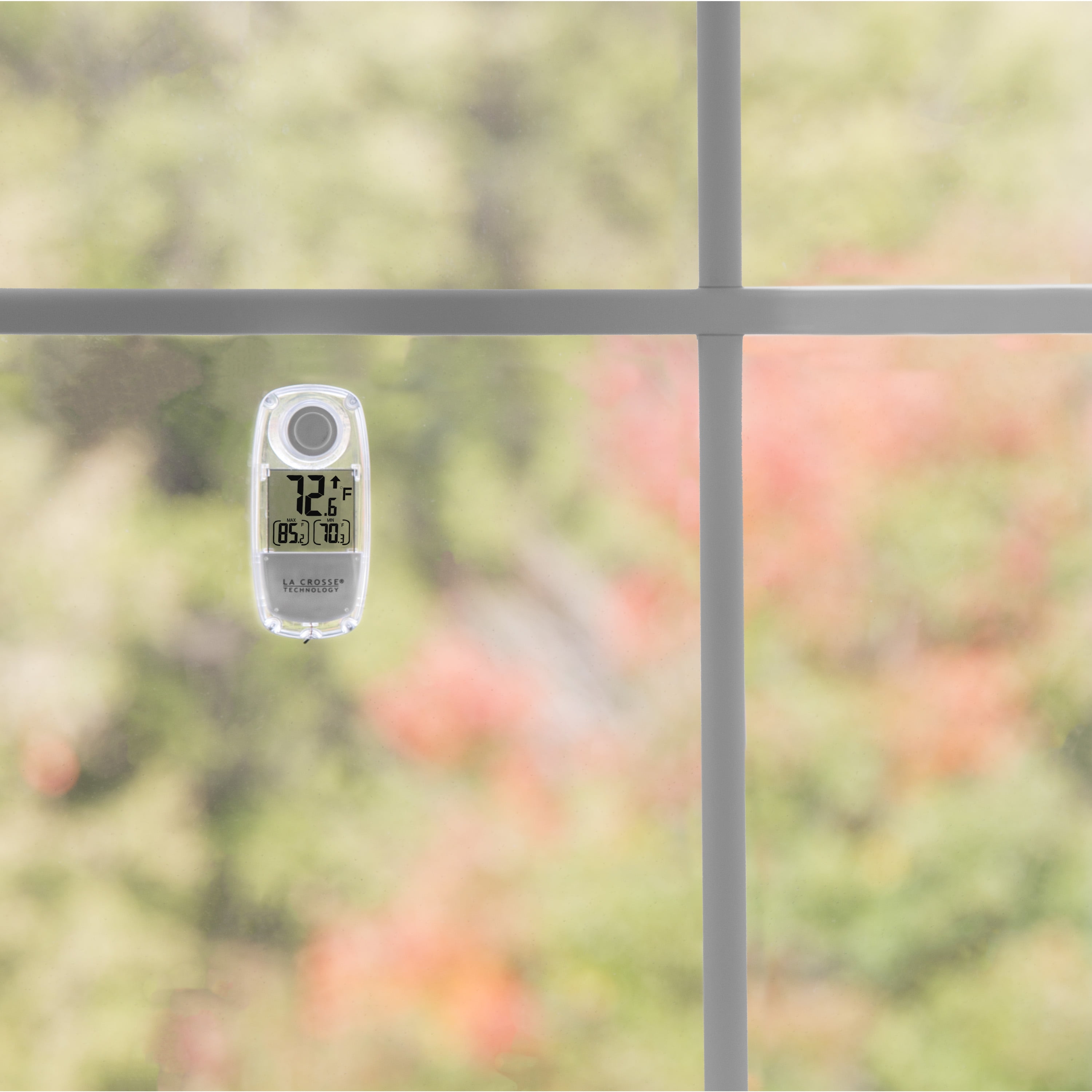 La Crosse Technology 306-318 Digital Solar Window Thermometer, One Size,  White