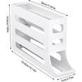 thumbnail image 2 of 30 Eggs Egg Holder for Fridge - Auto Rolling Fridge Egg Organizer, Space-Saving Egg Dispenser Holder, 4 Tiers Fridge Egg Rack Large Capacity Egg Dispenser for Refrigerator (grey), 2 of 5