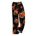 thumbnail image 4 of Halloween Womens Flannel Pajama Pants Women Plush Fuzzy Comfy Pajama Pants Women Warm Cozy Pj Bottoms Lounge Pants Fleece Pajama Pants Women, 4 of 6