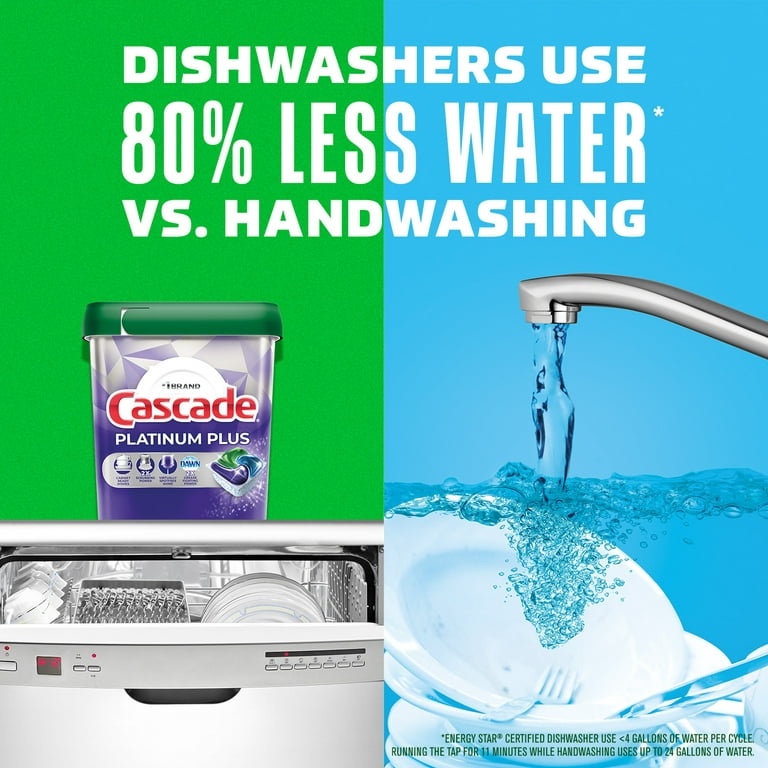 Cascade Platinum + Oxi Dishwasher Detergent Pods, Fresh Scent, 34.5 Oz, 62  Count