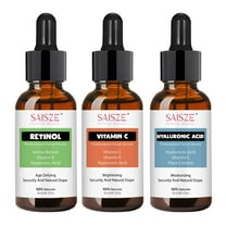 SAISZE Vitamin C Serum Kit, Anti-Aging Face Serum, Retinol Serum & Vitamin C Serum & Hyaluronic Acid Serum Set for Firming, Hydrating for Face Day & Night Skin Care