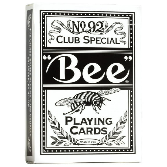 Bee Signature Series Playing Cards, Thin Crushed Black Special Edition, Poker Size Standard Index