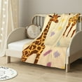 thumbnail image 2 of JEUXUS  African Giraffe Blanket, Giraffe Gift for Girls Women, Soft Plush Flannel Giraffe Throw Blankets for Couch Sofa Giraffe Decor, 2 of 6