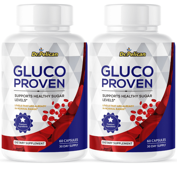 Gluco Proven- Blood Support- 2 Bottles- 120 Capsules