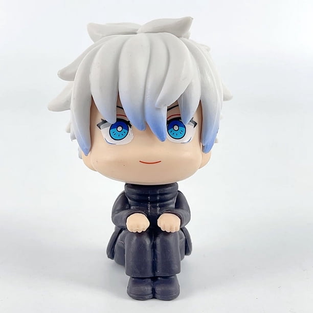 Figura de retorno de hechizo, versión Q, Gojo Wuhu Stick, modelo Yuji, adorno para pastel de coche, muñeca de caja ciega Gacha
