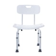 thumbnail image 1 of Gambimedic Silla de Ducha con Respaldo Altura Ajustable Silla Regadera Baño Bano 2 en 1 Se Convierte en Banco de Ducha, 1 of 8