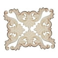 thumbnail image 3 of Wood Carved Corner Onlay Applique Carving Decor Furniture Craft Unpainted #3 3 10x7cm, 3 of 8