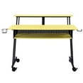 thumbnail image 3 of ACME 47" Home Office Furniture Suitor Music Recording Studio Desk, Yellow, 3 of 7