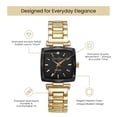 thumbnail image 2 of Jessica Simpson Diamond Collection Women's Square Dial Watch, Metal Band, Classic Quartz Movement, Elegant Dress Watch, 2 of 6