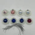 thumbnail image 2 of JeashCHAT 24 Pcs 4th of July Tree Balls Ornaments 1.18 inch Memorial Day Independence Day Decorations Red White Blue Patriotic Ornaments Holiday Party Home Decor, 2 of 4