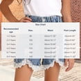 thumbnail image 4 of QSXADF Girls Denim Shorts Jeans Shorts Girls Casual Denim Shorts Denim Elastic Waist Summer Comfortable Kids Shorts, 4 of 5