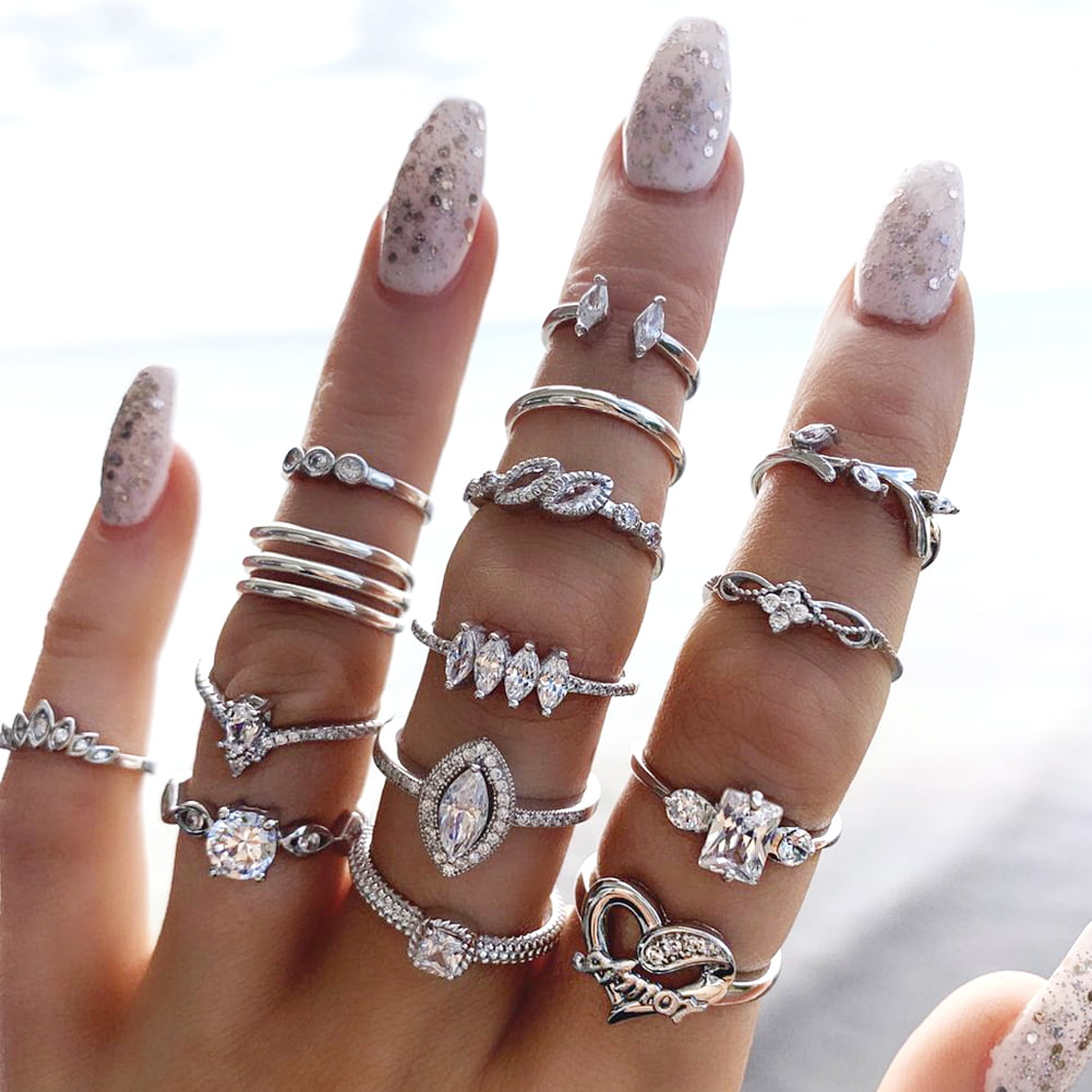 Rings Women Set Aesthetic | Women Boho Ring Set Rings | Aesthetic Jewelry  Ring - 10pcs - Aliexpress