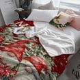 thumbnail image 3 of Merry Christmas Throw Flannel Blanket 30x40In Watercolor Red Gnome Tree Snow Super Soft Cozy Bed Blanket, Lightweight Plush Fuzzy Bed Throw for Bedroom Sofa Couch Living Room, 3 of 4