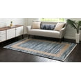 thumbnail image 3 of Unique Loom Chindi Jute Collection Area Rug (7' 1" x 10' Rectangle Navy Blue/Natural), 3 of 10