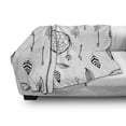 thumbnail image 3 of Arrow Soft Flannel Fleece Throw Blanket, Anthique Dreamcatchers Feathers and Arrows Design Western, Cozy Plush for Indoor and Outdoor Use, 60" x 80", Black White, by Ambesonne, 3 of 6